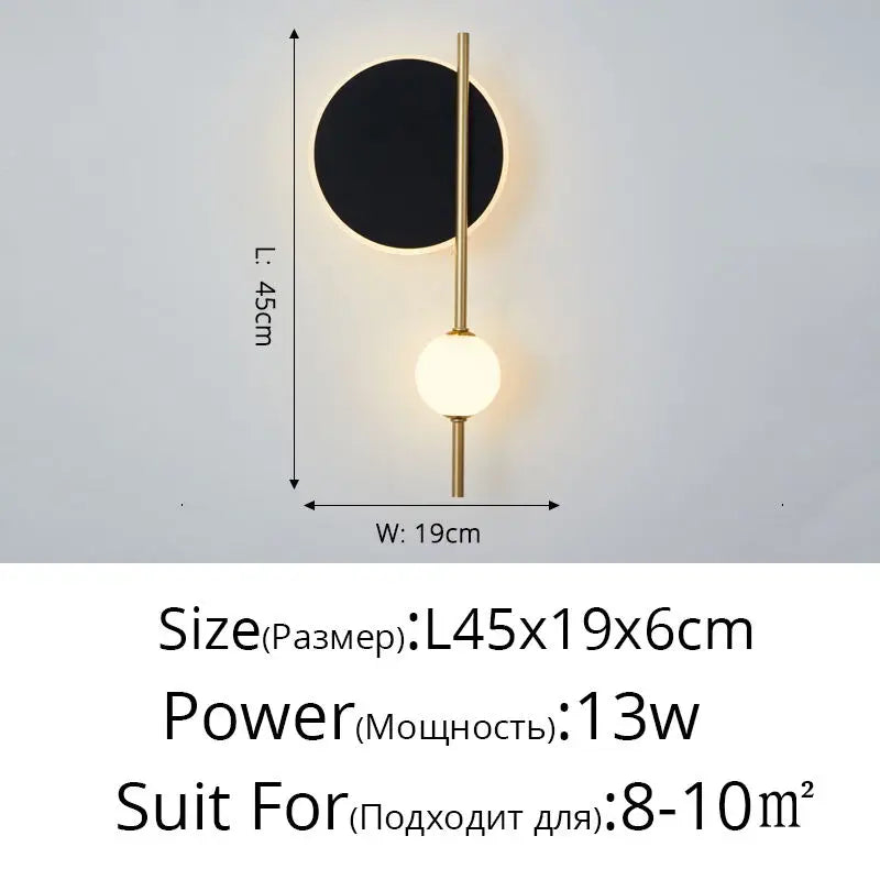 lampes murales décoratives modernes LED noir blanc vert foncé orange éclairage ambiance chambre salon