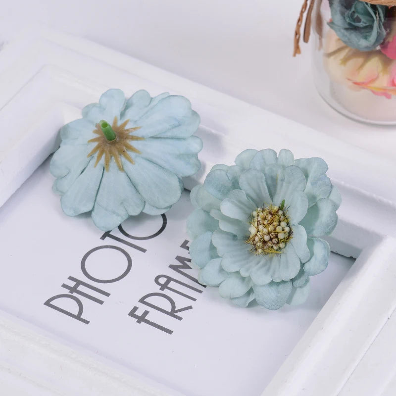 décoration intérieure fleurs artificielles lotus vintage rose vert clair mariage scrapbooking decor