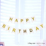 guirlande festivités anniversaire fanions lettres happy birthday couleurs rose bleu vert festive