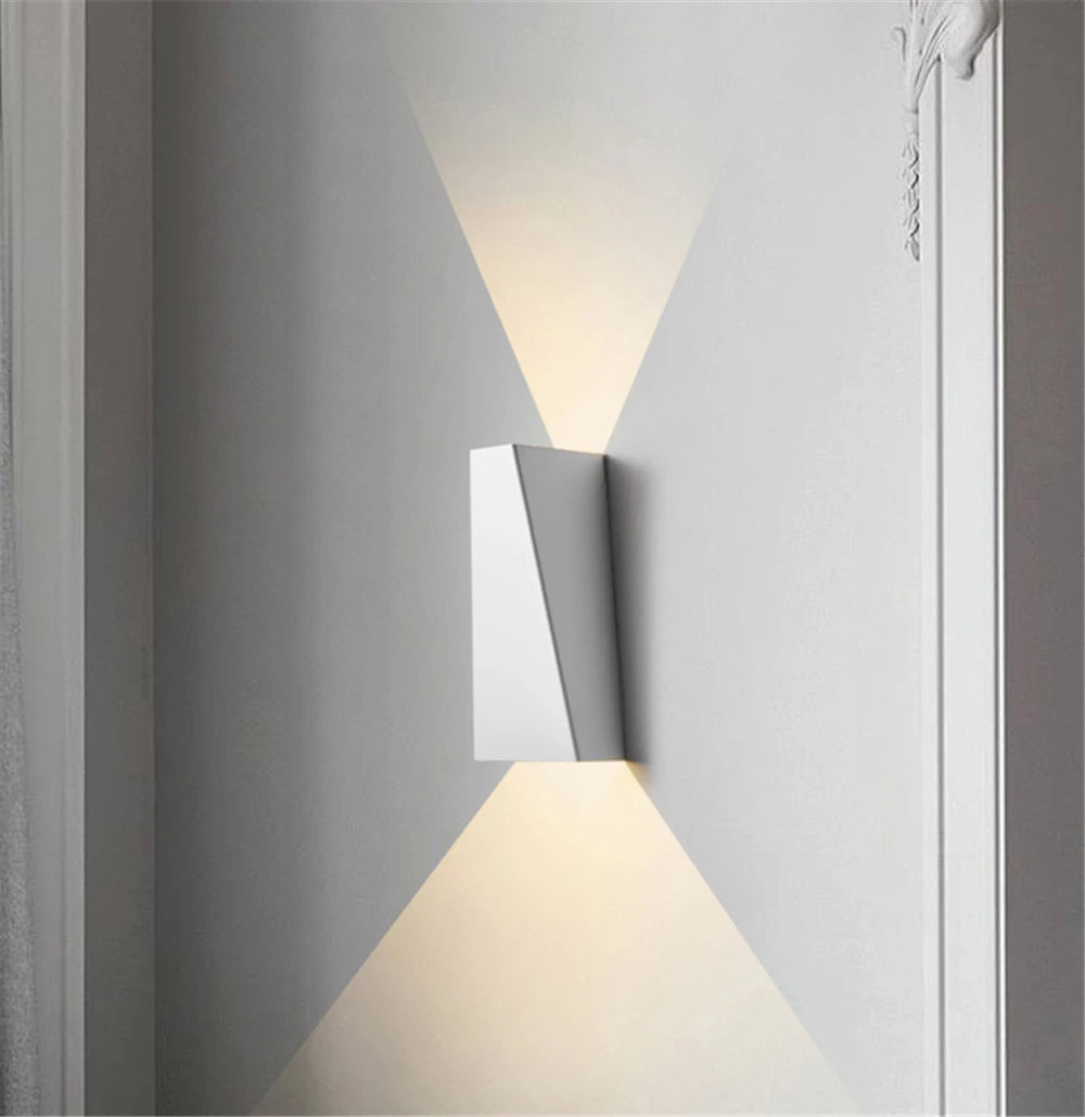 lampe murale moderne led 10w 6w noir doré blanc minimaliste chambre cuisine salle manger