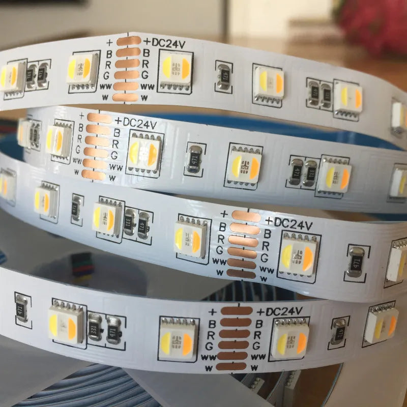 ruban led blanc smd 60led mètre adhésif moderne ip65 ip67 24v 12v cct rgb