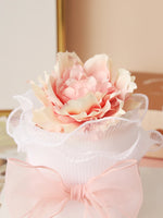 décoration mariage bouquet artificiel fleur tulle rose clair blanc romantique