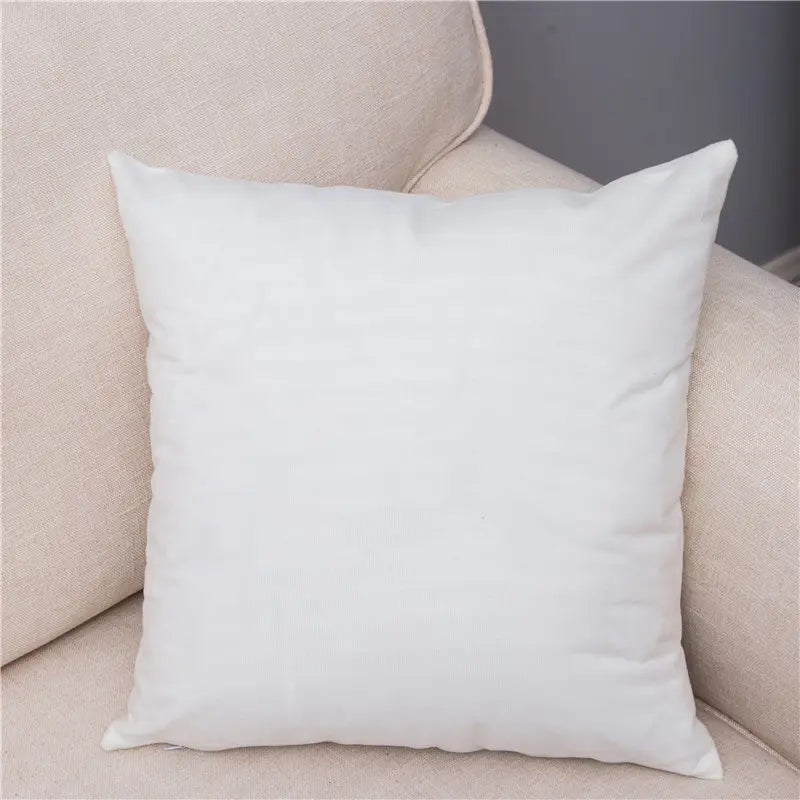 housse coussin carrée 45x45cm lin coton blanc sans motif fixation invisible deco salon voiture