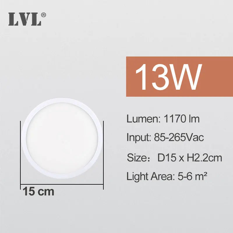 plafonnier led blanc moderne opacité adhésif 6w 9w 13w 18w 24w 85265v salle bain
