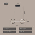 suspension lumineuse moderne blanc noir circulaire contemporaine salon chambre hall