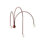 lampe murale moderne sphères blanches structure métal marron éclairage quotidien cuisine chambre coucher salle