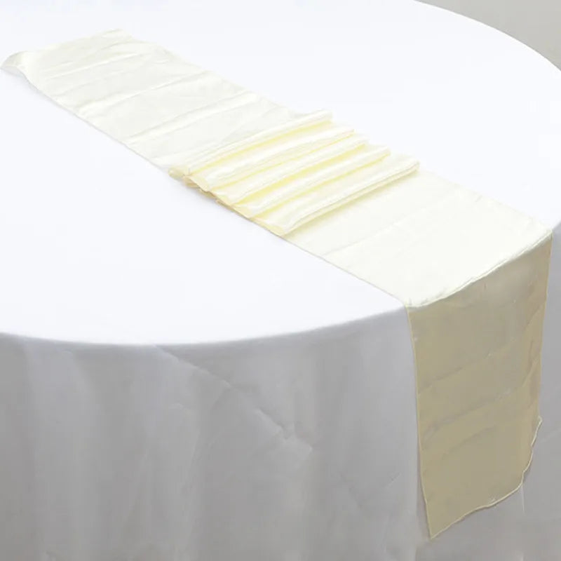 chemin table ruban satin uni décoration mariage banquet fête longue décoration table moderne