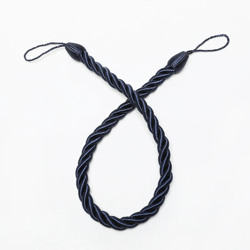 corde rideaux moderne or gris anneaux torsadée polonais accessoires décoration maison