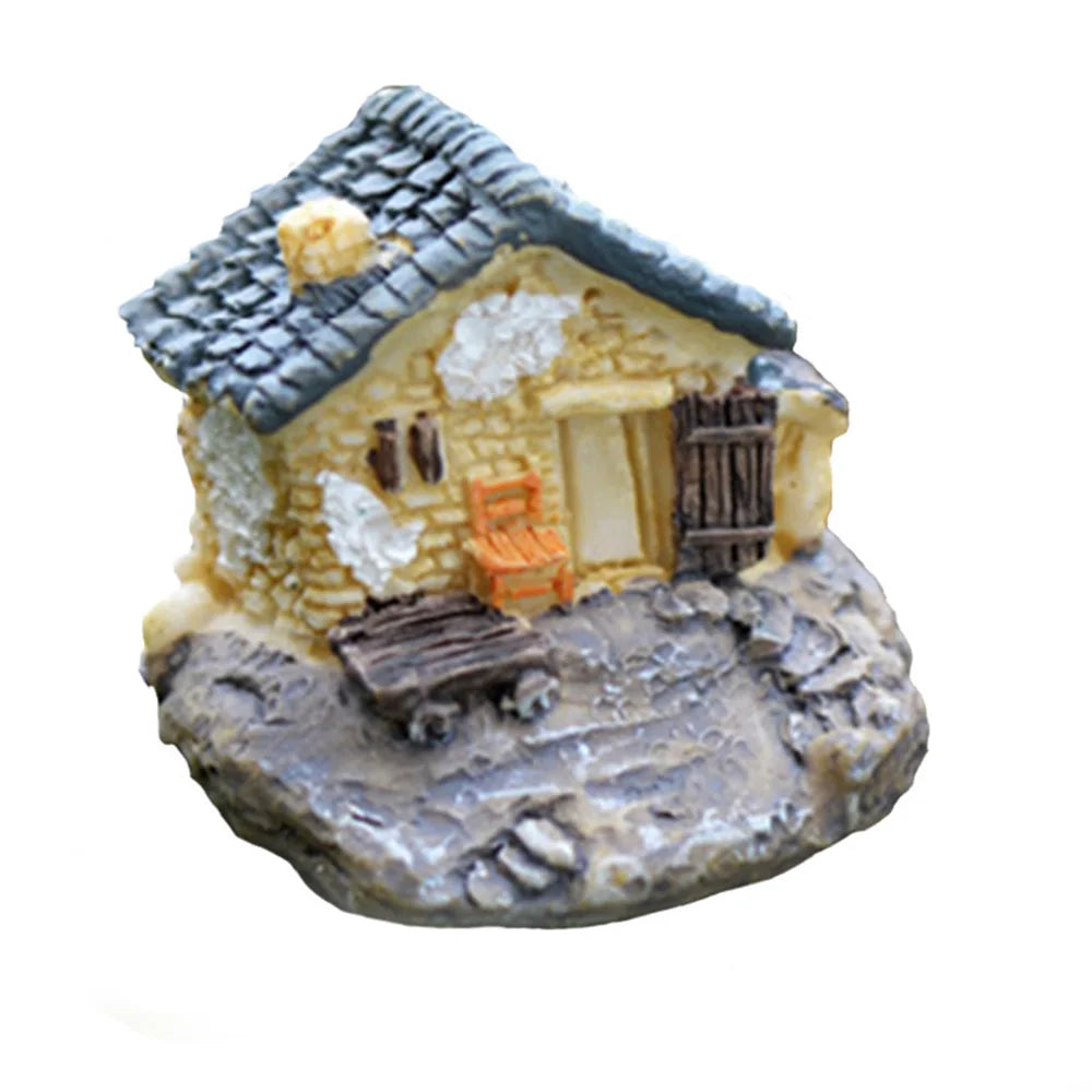 miniatures maison résine rustique pastoral ponts architecture extérieure décoration jardin
