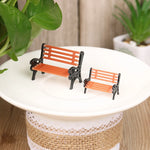 petit banc miniature résine décoratif jardin féerique maison poupée micro paysage