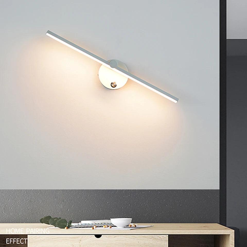 applique murale led moderne or noir blanc fixée mur interrupteur 41cm 8cm