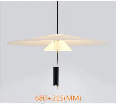 suspension lumineuse moderne blanc fer chromé led salon chambre coucher