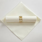 serviettes table pliées polyester 48x48cm orange vert beige gris violet marron rouge classique clips