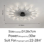 plafonnier moderne or noir lumineux acier alimentation électrique flux lumineux élevé chambre salon