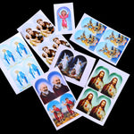autocollants religieux saints anges bleu rouge blanc doré noir adhésifs décoration église craft stickers