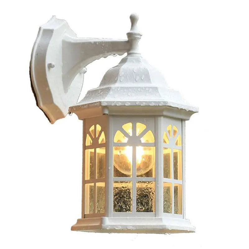 lampe murale transparente géométrique blanc noir marron classique rustique entrée chambre salle bains