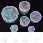 boîtes rondes plastique transparentes boîte rangement bijoux petites pièces matériel simple