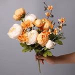 bouquet fleurs artificielles pivoine romantique intérieur décoration maison anniversaire mariage baby shower