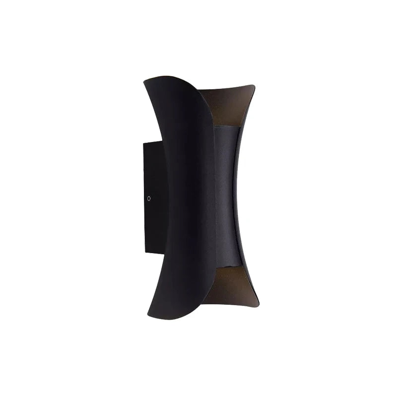 applique murale led noir contemporaine mur imperméable ip55intérieur extérieur jardin véranda chambre salon étude