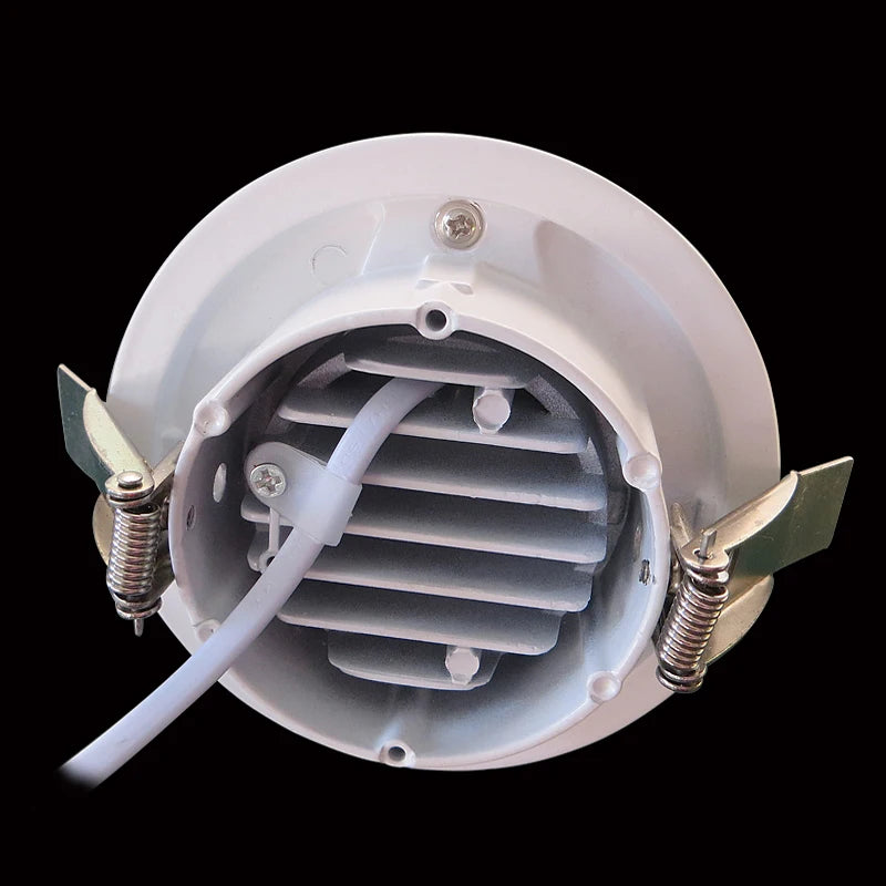 éclairage led moderne aluminium spirale tunnel rectangle décoratif fixations inclusées