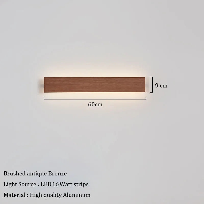 lampe murale moderne led marron clair noir blanc vis fixe minimalisteflux lumineux variable