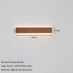 lampe murale moderne led marron clair noir blanc vis fixe minimalisteflux lumineux variable
