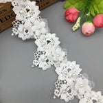 dentelle florale 3d polyester coton mariage chapeau robe blanche rose romantique