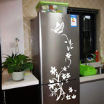 autocollants decoratifs fleurs papillons noir blanc minimaliste adhésif mur 30x30cm 60x40cm 70x25cm decoration maison