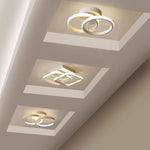 plafonnier moderne led acrylique blanc noir geometrique salle manger chambre cuisine entree
