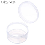 boîtes rangement transparentes plastique recyclable petites pièces bijoux organisation round pratique
