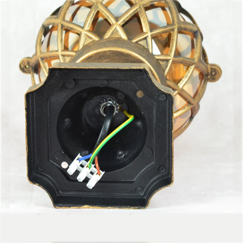 lampe table rétro noir doré géométrique vintage éclairage chambre salle manger led base sphère