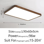 plafonnier led moderne rond carré bois chêne grain opalescent 30cm 60cm télécommande