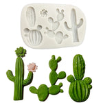 moule silicone cactus décoration gâteau fondant cupcakes sucre botanique mexicain