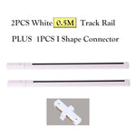 rails traînée led blanc noir lisses modernes connecteurs adaptateurs ampoules led