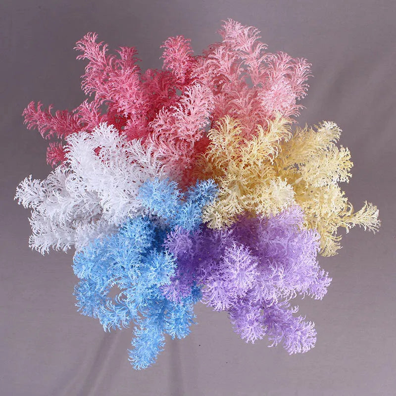 plantes artificielles feuilles fines modernes rose blanc bleu violet jauneDecoration intérieureFête prénuptialeMaisonOffice