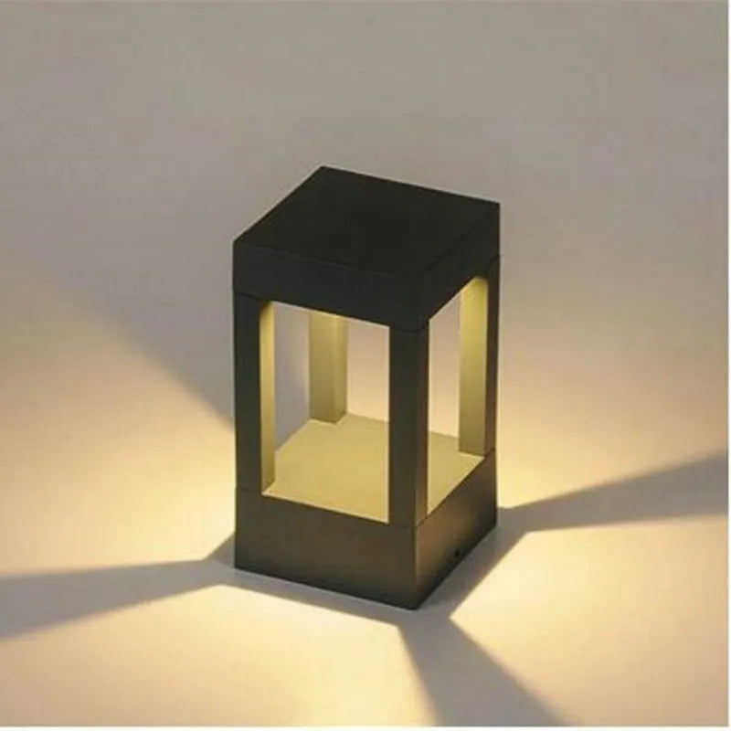 lumière gazon led étanche ip65 moderne 15w noir aluminium fixations autonomesextérieur
