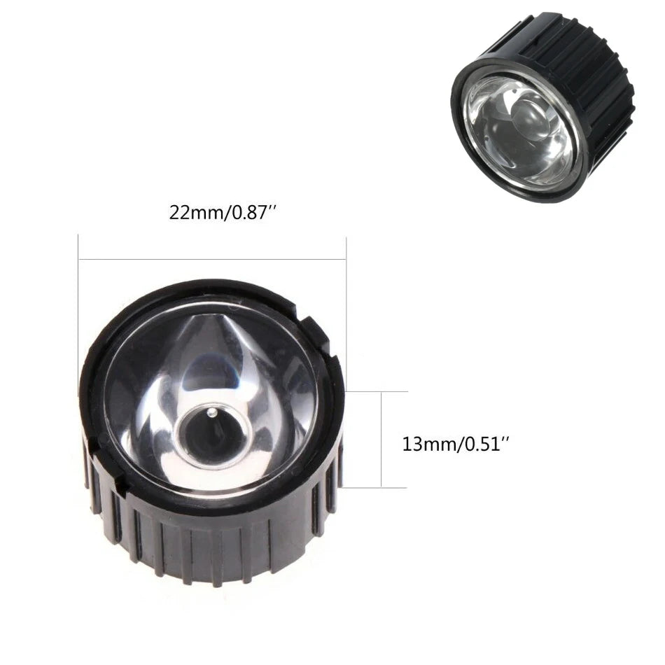 lentille led noir gris moderne 1w 3w 5w 5deg 8deg 15deg 25deg 30deg 45deg