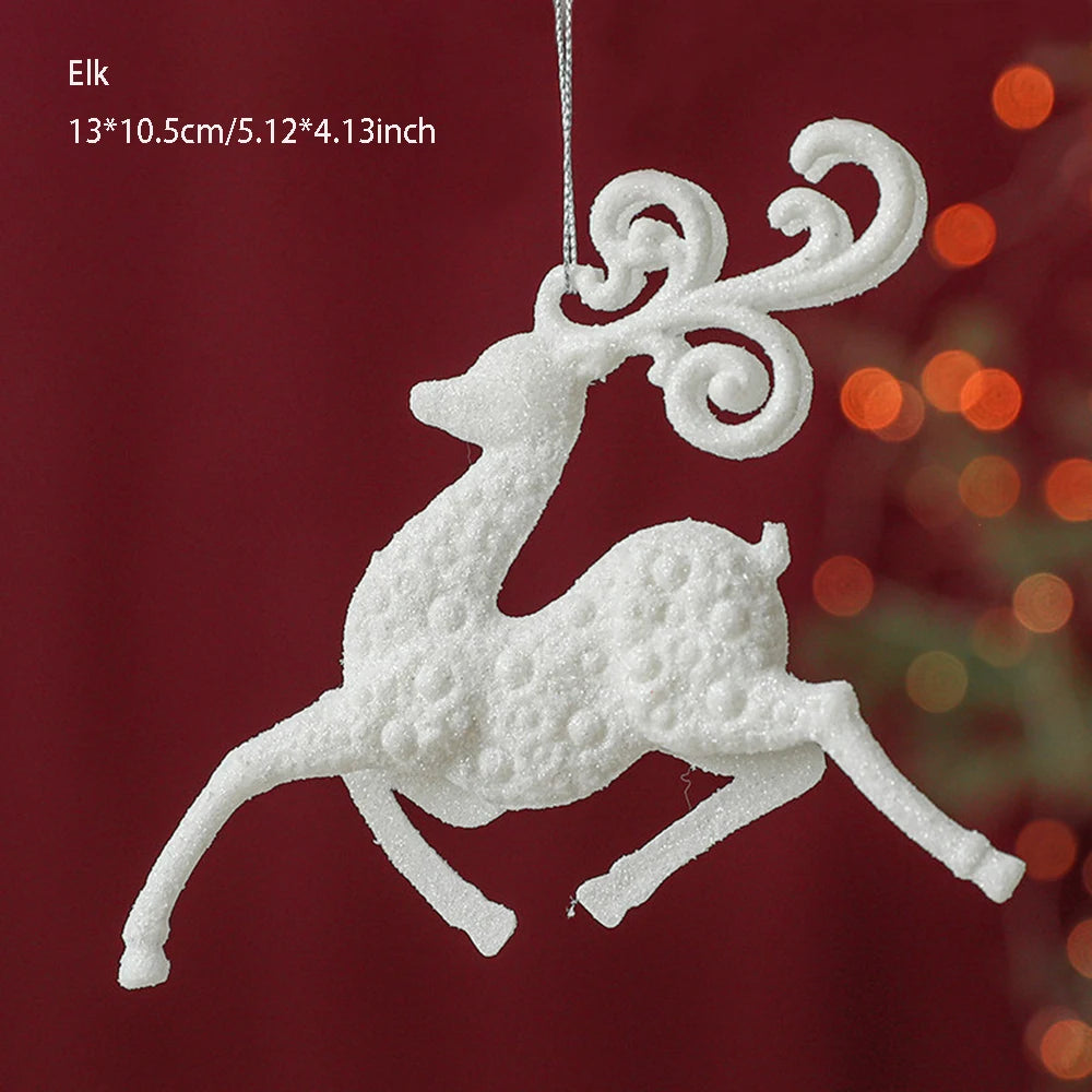 Pendentif élan blanc vu de près avec texture