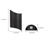 applique murale moderne led noir mat extérieure ip65 hydrofuge 6w 220v
