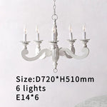 lustre bois blanc ampoules classique élégant suspension chambre enfant cuisine