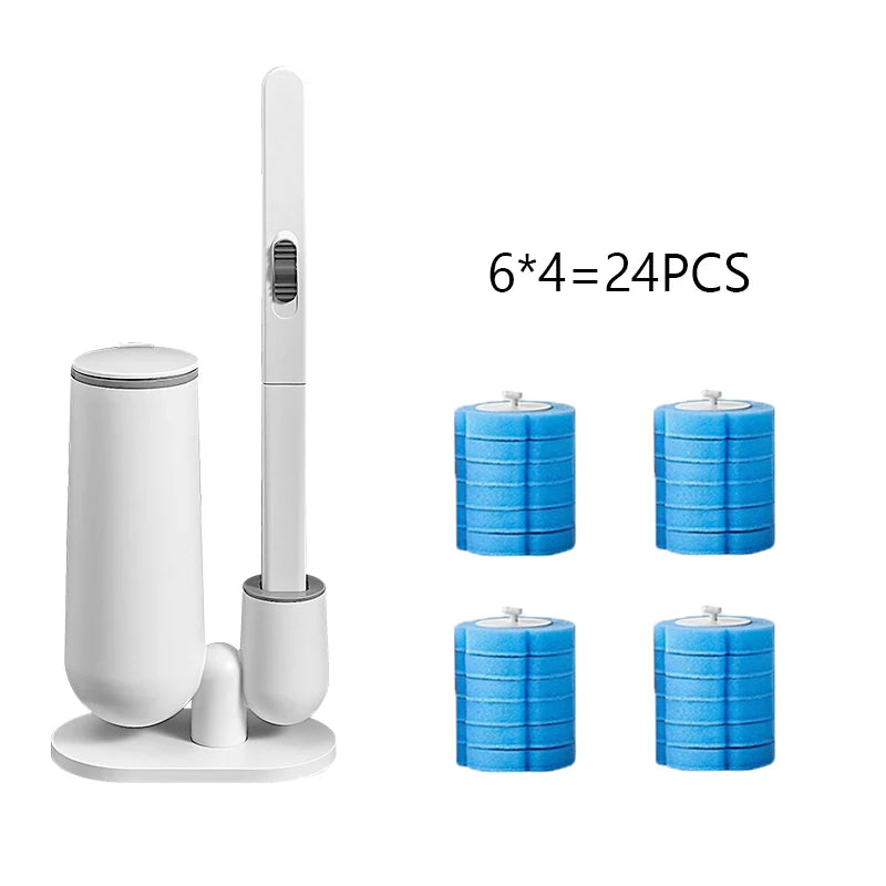 brosse wc blanche moderne brosse usage unique base plate minimaliste set 120 têtes brosse
