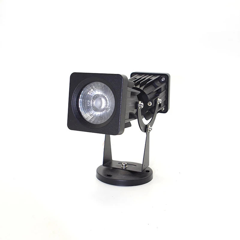 projecteur led double tete impermeable noir moderne exterieur jardin ip65 10w