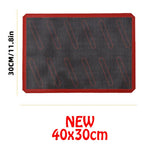 tapis cuisson silicone antiadhésif rouge noir texture tissu moderne cake baking