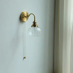 lampe murale moderne or transparent interrupteur cordon certification ul ccc cqc vde fcc cem