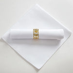serviettes table pliées polyester 48x48cm orange vert beige gris violet marron rouge classique clips