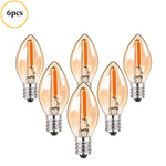 ampoules led filament transparentes dorées 2200k vintage e12 25000h 249lm