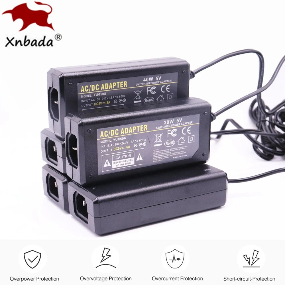 adaptateur secteur ac/dc 5v 2a 3a 6a 8a 10a plug us eu uk led