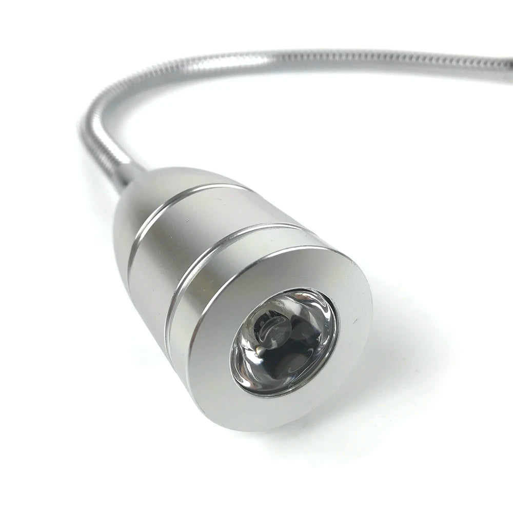lampe flexible argentée 12v 24v 220v blanc chaud lumière naturelle moderne