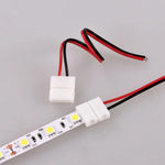 connecteur ruban led clip blanc rouge noir plat lisse basse tension smd 3528 5050