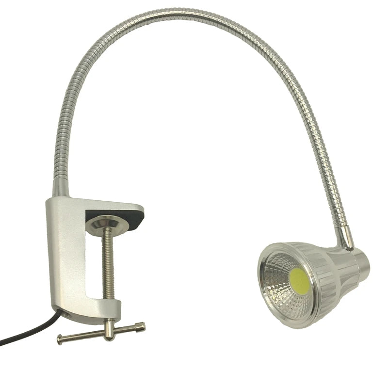 lampe flexible clip argentée noir moderne interrupteur câble alimentation 3000K 4200K 6000K